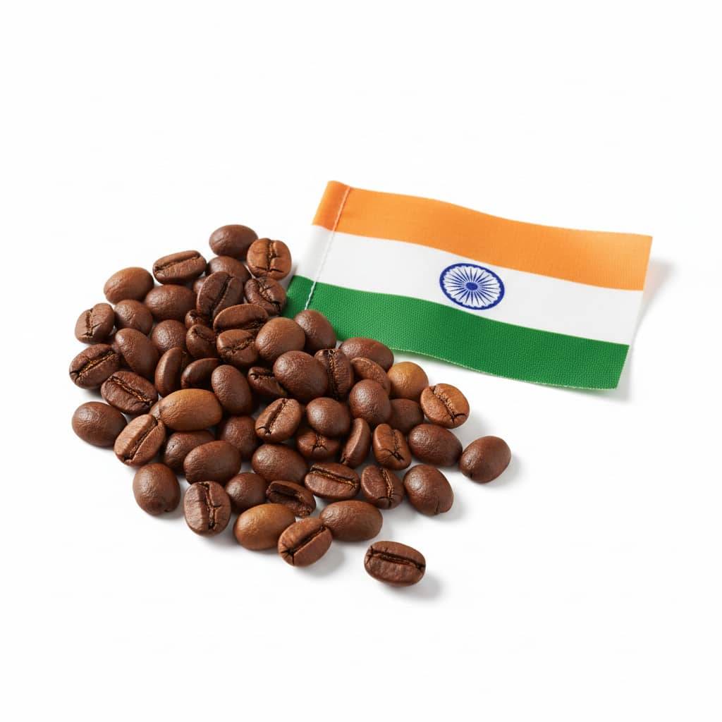 دانه قهوه روبوستا پی بی PEABERRY مدیوم هند