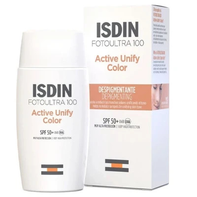 ضد آفتاب رنگی اکتیو یونیفایspf50ایزدین حجم 50 میل