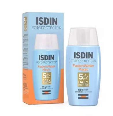 ضد آفتاب بی رنگ فیوژن واتر مجیکSPF50ایزدین حجم 50 میل