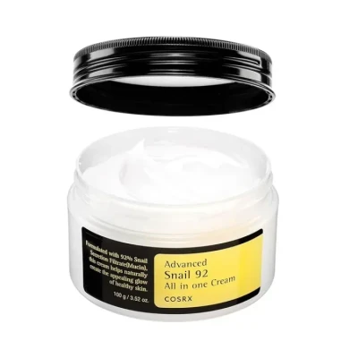 کرم مرطوب‌کننده و آبرسان کاسه‌ای موسین 92 درصد حلزون (Snail 92 All In One Cream) کزارکس_COSRX
